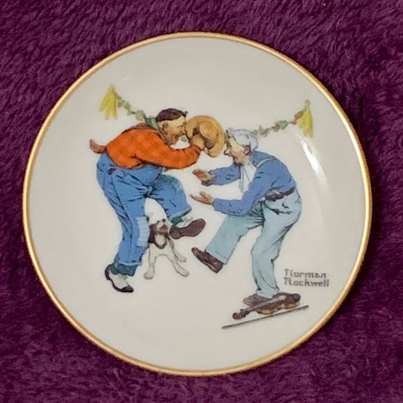 523 Fancy Footwork - Norman Rockwell Four Seasons Miniature Plate Collection - Picture 1 of 5